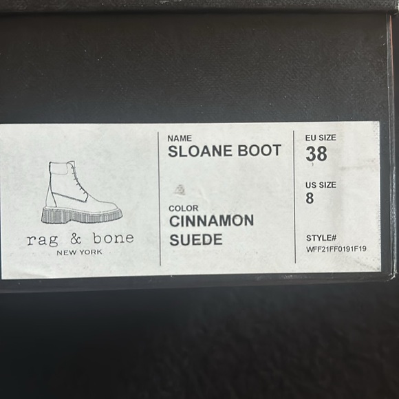 🆕Rag & Bone New York Sloane Boot Size: 8 Cinnamon Suede - Picture 12 of 15